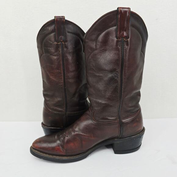 Vintage Men\'s Western Cowboy Boots Brown 10 main image 7